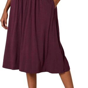 Women's Jersey Pull On Midi Length Skirt